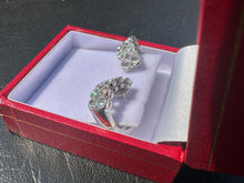 Load image into Gallery viewer, #728 - 14kt White Gold, .41ct VVS Natural Diamond Clutch Earrings
