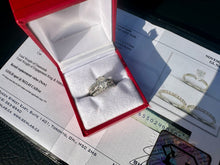 Load image into Gallery viewer, #757 - 14kt White Gold, 1.55ct Oval Diamond Wedding Set, Size 5
