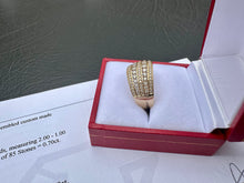 Load image into Gallery viewer, #716 - 10k Yellow Gold, .70ct Diamond Row Band Size 7
