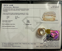 Load image into Gallery viewer, #843 - 14kt Yellow, White &amp; Rose Gold EFFY Diamond Ring Sz 7
