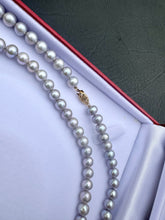 Load image into Gallery viewer, #601 - Freshwater Pearl Necklace, Off Grey, 42” Length
