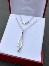 Load image into Gallery viewer, #337 - 14k White Gold, 18” Necklace &amp; Custom 1.5” Diamond Pendant
