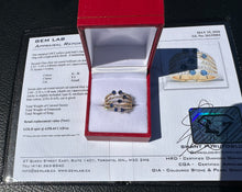 Load image into Gallery viewer, #846 - 14kt Yellow Gold, Sapphire &amp; Diamond Custom Ring SZ 6
