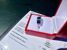 Load image into Gallery viewer, #814/857 - Sapphire, Diamond &amp; 14kt White Gold Band, Size 7
