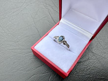 Load image into Gallery viewer, #657 - 10kt White Gold, Sapphire &amp; Diamond Ring, Size 7
