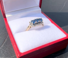 Load image into Gallery viewer, #544 - 14kt Gold, Natural Sapphire &amp; Diamond Ring, Size 6 3/4
