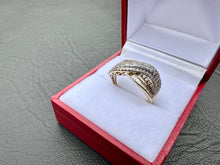 Load image into Gallery viewer, #649 - 14kt Yellow Gold, 1/2 Carat Diamond Wave Ring, Size 6
