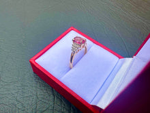 Load image into Gallery viewer, #593 - 10k Yellow Gold, Tourmaline &amp; Diamond Ring Size 6
