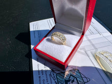 Load image into Gallery viewer, #799 - 14kt Custom Oval &amp; Round Diamond Band, Size 6
