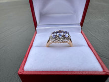 Load image into Gallery viewer, #692 - 10k Yellow Gold, Tanzanite &amp; Diamond Ring, Size 5 3/4
