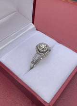 Load image into Gallery viewer, #431 - 10k White Gold, Diamond Halo Cluster Wedding Set
0.29 ctw | SZ 7
