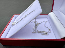 Load image into Gallery viewer, #622 - 14kt White Gold, Diamond Pendant &amp; Chain. Adjustable
