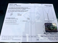 Load image into Gallery viewer, #767 - 14k White Gold, Linear Drop Diamond Pendant, 18”
