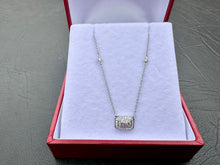 Load image into Gallery viewer, #622 - 14kt White Gold, Diamond Pendant &amp; Chain. Adjustable
