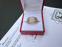 Load image into Gallery viewer, #716 - 10k Yellow Gold, .70ct Diamond Row Band Size 7
