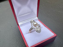 Load image into Gallery viewer, #605 - Vintage, 14k Yellow Gold, Pearl &amp; Diamond Ring, Size 8
