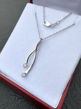Load image into Gallery viewer, #337 - 14k White Gold, 18” Necklace &amp; Custom 1.5” Diamond Pendant
