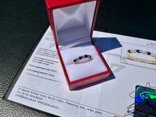 Load image into Gallery viewer, #809 - 14kt Yellow Gold, Sapphire &amp; Diamond EFFY Band,
Size 7
