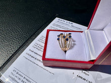 Load image into Gallery viewer, #846 - 14kt Yellow Gold, Sapphire &amp; Diamond Custom Ring SZ 6
