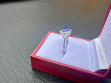 Load image into Gallery viewer, #586 - 10kt White Gold, Sapphire &amp; Diamond Custom Ring, Size 6
