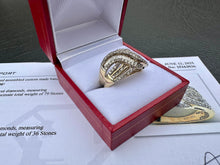 Load image into Gallery viewer, #717 - 10kt Yellow Gold, 1.00ct Multi Row Wave Diamond Ring, Size 7
