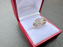Load image into Gallery viewer, #649 - 14kt Yellow Gold, 1/2 Carat Diamond Wave Ring, Size 6
