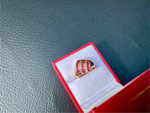 Load image into Gallery viewer, #745 - 14kt Yellow Gold, Ruby &amp; Diamond Ring Size 6
