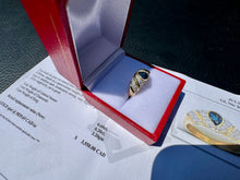 Load image into Gallery viewer, #871 - 18kt Yellow Gold, Pear Sapphire &amp; Diamond Ring Sz 6 1/4
