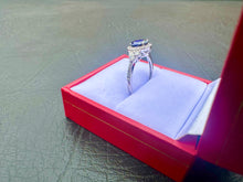 Load image into Gallery viewer, #586 - 10kt White Gold, Sapphire &amp; Diamond Custom Ring, Size 6
