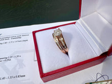 Load image into Gallery viewer, #633 - 14kt Rose Gold, .52ct Diamond Wedding Set Size 7
