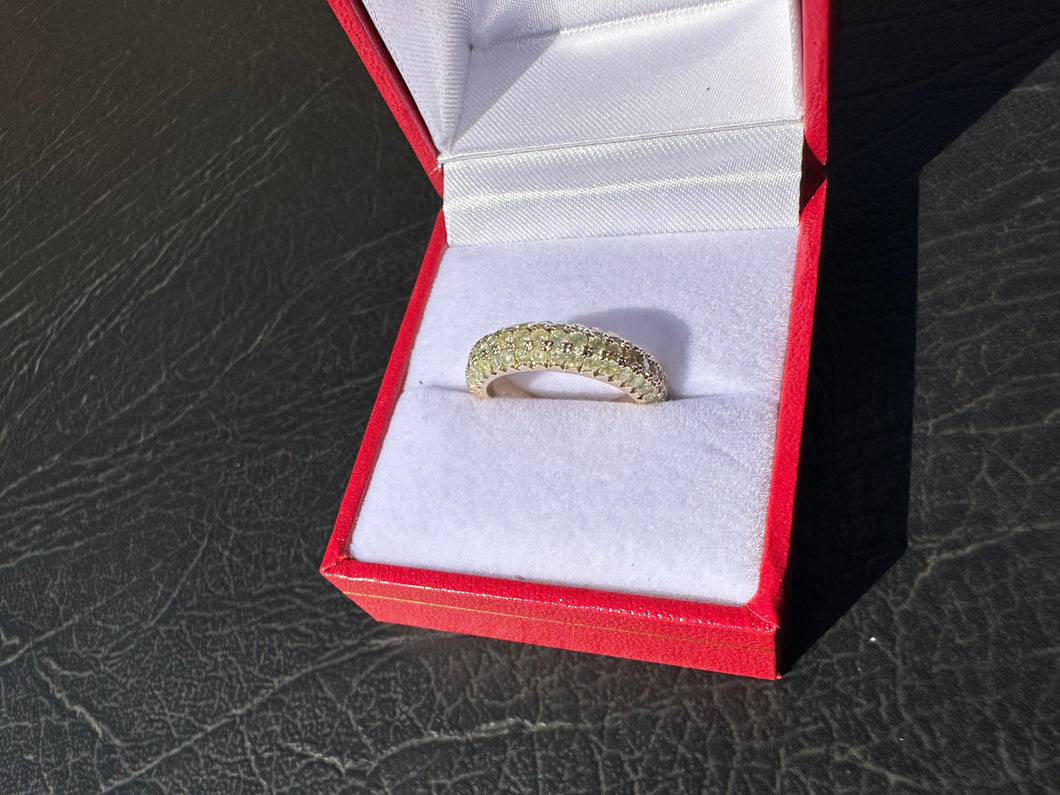 #587 - 14kt Yellow Gold & 1.05ctw Yellow Diamond Band, Size 5