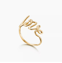 Load image into Gallery viewer, #726 - 18kt Yellow Gold Tiffany &amp; Co. LOVE Ring Size 6 1/2
