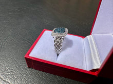 Load image into Gallery viewer, #659 - 1/4CT Blue Diamond Ring, Size 8, .925
