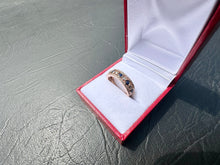 Load image into Gallery viewer, #699 - 14kt Rose Gold, Sapphire &amp; Diamond Custom Band, Size 7
