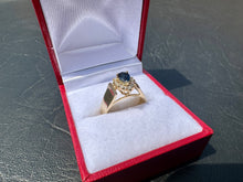 Load image into Gallery viewer, #630 - 14kt Yellow Gold, Sapphire &amp; Diamond Ring Size 6
