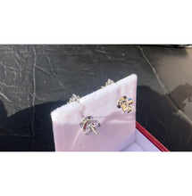 Load image into Gallery viewer, #377 - Sapphire &amp; Diamond, 14kt White Gold Earring &amp; Pendant Necklace Set
