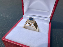 Load image into Gallery viewer, #630 - 14kt Yellow Gold, Sapphire &amp; Diamond Ring Size 6
