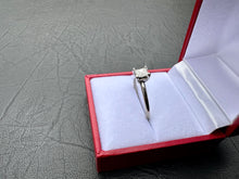 Load image into Gallery viewer, #676 - 14kt White Gold, 1/2 Carat Princess Cut Engagement Ring, Size 7 3/4
