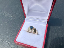 Load image into Gallery viewer, #630 - 14kt Yellow Gold, Sapphire &amp; Diamond Ring Size 6
