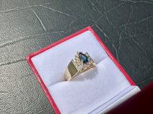 Load image into Gallery viewer, #630 - 14kt Yellow Gold, Sapphire &amp; Diamond Ring Size 6
