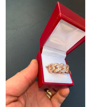 Load image into Gallery viewer, #567 - 10k Rose Gold, Diamond Cuban Link Ring, Size 10
