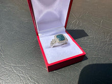 Load image into Gallery viewer, #659 - 1/4CT Blue Diamond Ring, Size 8, .925

