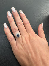 Load image into Gallery viewer, #537 - 14kt Yellow Gold, Natural Sapphire &amp; Diamond Ring, Size 6 3/4
