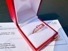 Load image into Gallery viewer, #608 - 14kt Rose Gold, Pink Sapphire &amp; Diamond Ring, Size 6
