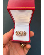Load image into Gallery viewer, #567 - 10k Rose Gold, Diamond Cuban Link Ring, Size 10
