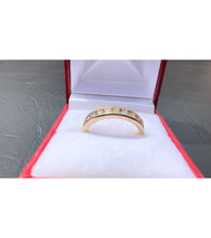 Load image into Gallery viewer, # 483 - 14kt Yellow Gold, 1.00 Carat Channel Set Diamond Band. Size 7 3/4
