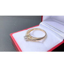 Load image into Gallery viewer, #479 - 14k Yellow Gold, 1/2 Carat Diamond Engagement Ring. Size 7 3/4

