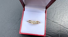 Load image into Gallery viewer, #096 - 14k Yellow Gold, Chevron Style Diamond Band, Size 6
