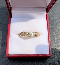 Load image into Gallery viewer, #096 - 14k Yellow Gold, Chevron Style Diamond Band, Size 6
