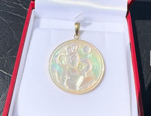Load image into Gallery viewer, #420 - Greek Goddess Athena, Mother Of Pearl Pendant, 14k Yellow Gold
